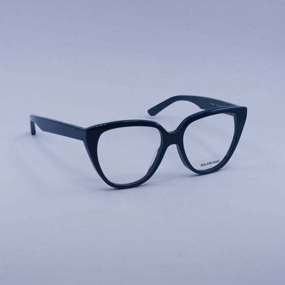 Balenciaga BB0129O 007 Eyeglasses Blue 53mm Cat Eye Frame - Picture 1 of 12